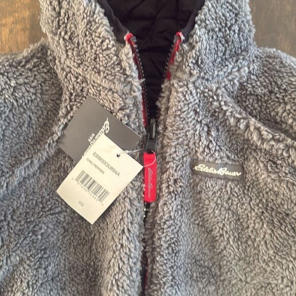 Eddie Bauer Boys' Reversible Jacket Waterproof Lightweight Fleece Hooded XS - Picture 6 of 11